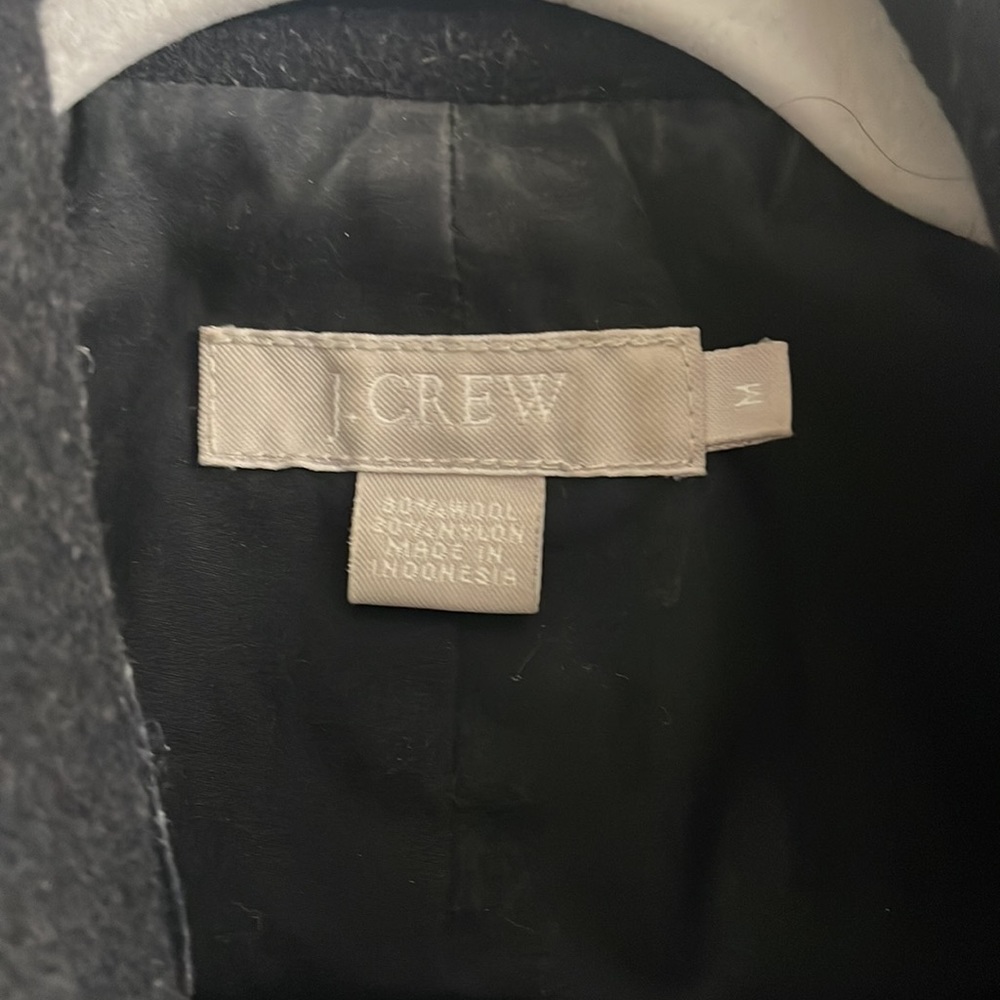 J Crew Vintage Black Wool Blend Double Breasted Peacoat Jacket in size Medium - Picture 5 of 5